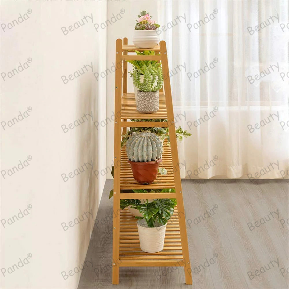 Beauty Panda® Teak Wood Multipurpose Plant Stand Indoor Outdoor Planter Display Shelving (SL100)