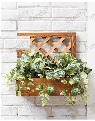 Beauty Panda®Teak Wood Plant Stand Indoor Outdoor, Hanging Plant Shelf for Living Room Garden Patio Yard Balcony (HW1)