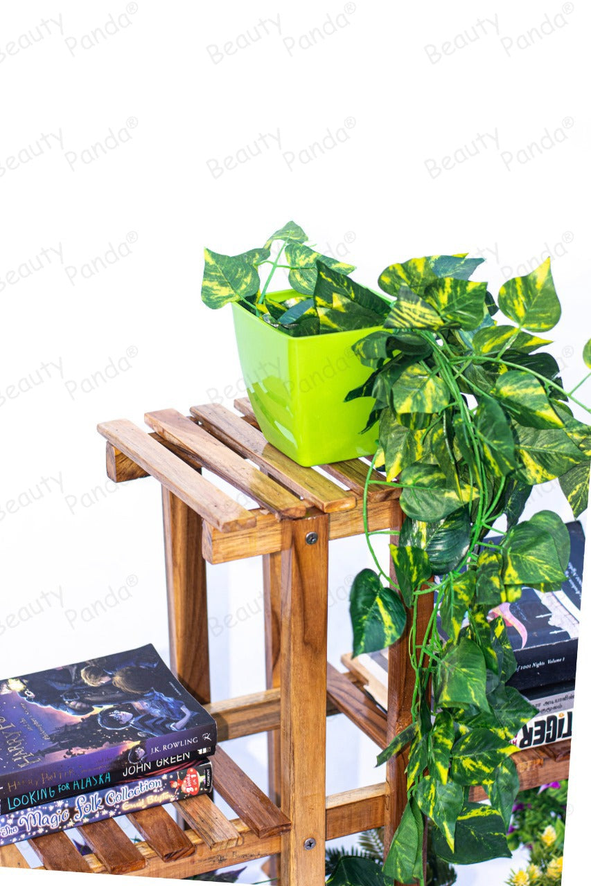 Beauty Panda® Teak Wood Multipurpose Plant Stand Indoor Outdoor Planter Display Shelving (58T)